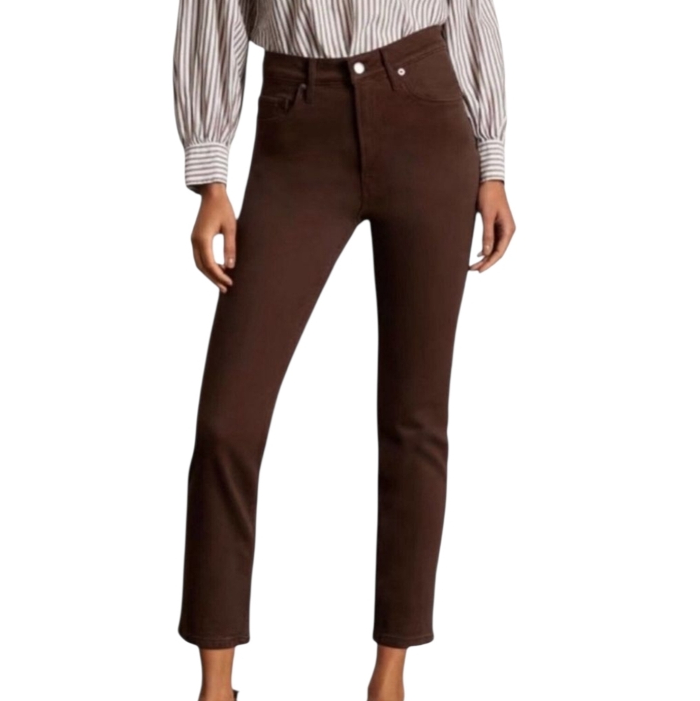Everlane Original Cheeky Jean Organic Cotton Clove Brown Straight Leg Crop‎ 29